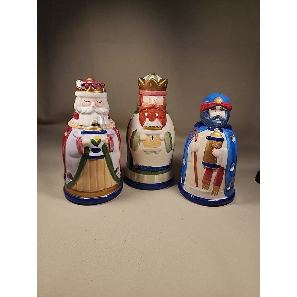 Vintage Three Wise Men Candle Luminaries Ceramic by WCL Tea Light Candle Holders